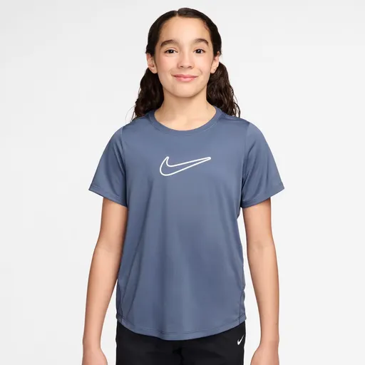 Nike One Fitted Big Kids (Girls) Dri-FIT Short-Sleeve Top L