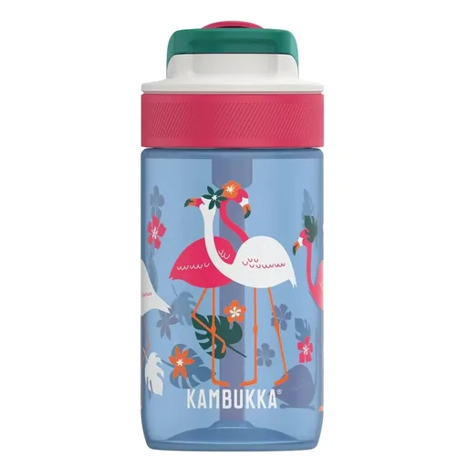 Láhev na vodu pro děti LAGOON 400 ml, blue flamingo, tritan, Kambukka