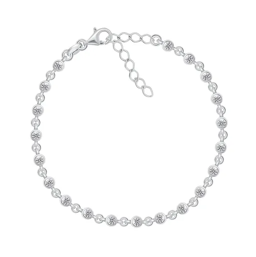 Brilio Silver Nádherný stříbrný náramek se zirkony BRC110W