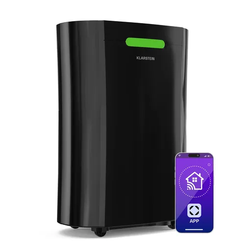 Klarstein AeroDry Smart 12 odvlhčovač vzduchu, 12 l/den, 25-30 m², senzor vlhkosti, ovládání pomocí aplikace, 135 m³/h