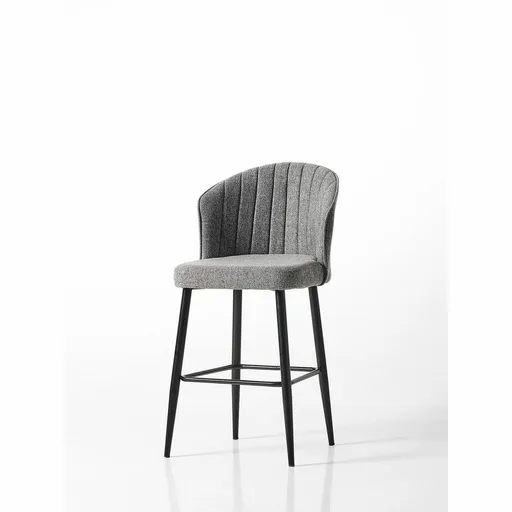 Sada barových židlí Rubi Grey and Black, 4 ks, 4 ks