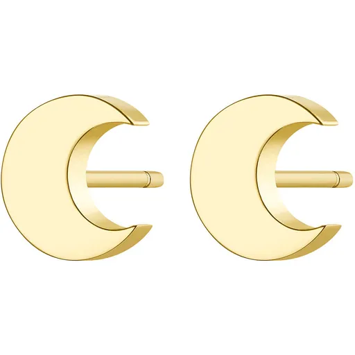 S'Agapõ Elegantní ocelové náušnice ve tvaru půlměsíce CLICK SCK44