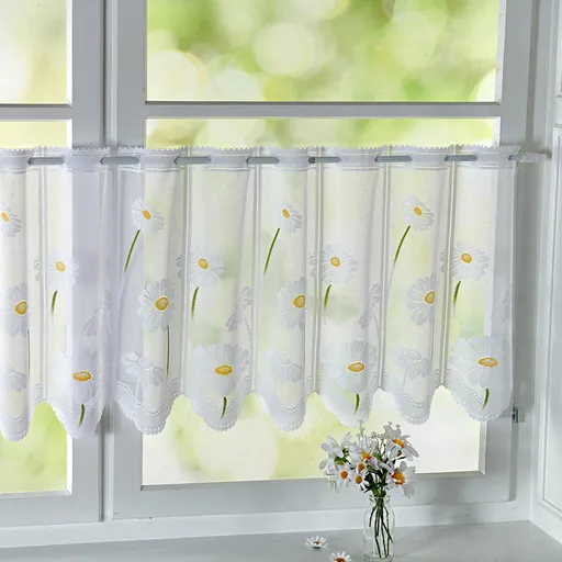 Bistro záclona Kopretiny