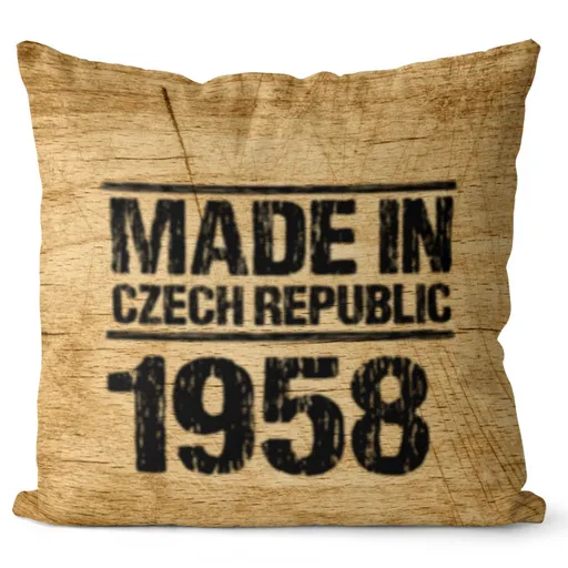 Polštář Made In + rok (Velikost: 40 x 40 cm, rok: 1958)