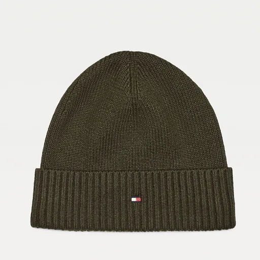 Tommy Hilfiger pánská khaki zelená zimní čepice Pima AM0AM06573 OS