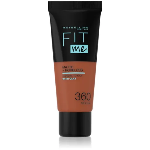 MAYBELLINE NEW YORK Fit Me! Matte+Poreless matující make-up pro normální a mastnou pleť odstín 360 Mocha 30 ml