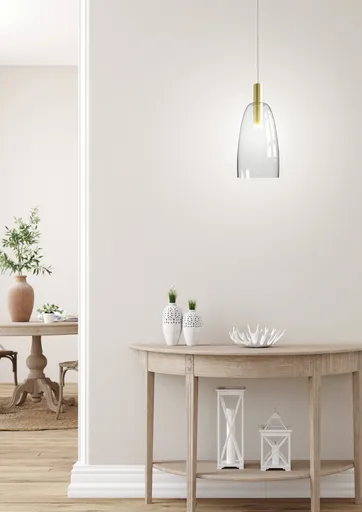Bílo-zlatá LED závěsná lampa Modena Ledea 5W