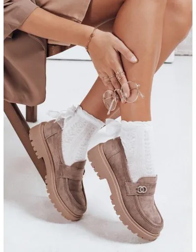 Dámské mokasíny semišové béžové