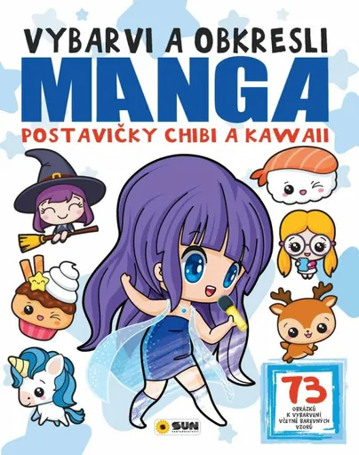 Vybarvi a obkresli - Manga postavičky Chibi a Kawai
