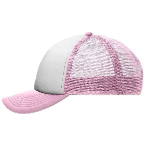 Myrtle Beach (Daiber) Dětská 5 panelová kšiltovka MB071 - Bílá / světle růžová | uni dětská