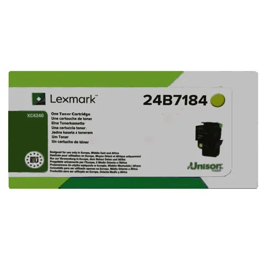LEXMARK 24B7184 - originální toner, žlutý, 6000 stran
