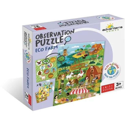 ADVENTERRA GAMES EKOLOGICKÁ FARMA Dětské puzzle, mix, velikost