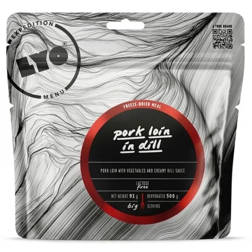 LYO VEPŘOVÉ S KOPROVOU OMÁČKOU A BRAMBOREM 500g Expediční strava, dummy, velikost