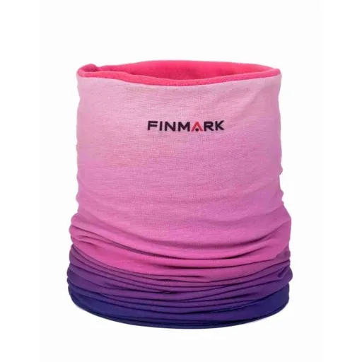 Finmark MULTIFUNCTIONAL SCARF WITH FLEECE Multifunkční šátek, růžová, velikost