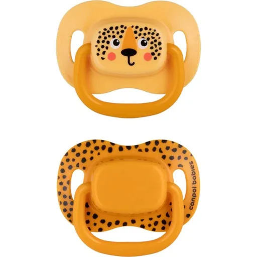 Canpol babies  Set symetrických silikonových dudlíků BabiesBoo 0 - 6m 2 ks oranžový