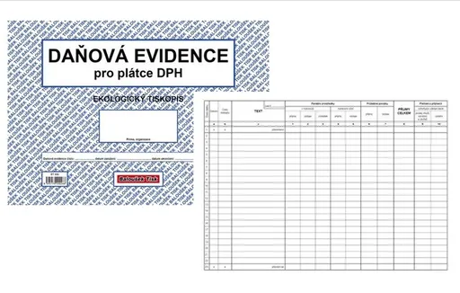 Tiskopis Daňová evidence pro plátce DPH A4 na šířku 19 listů BALOUŠEK