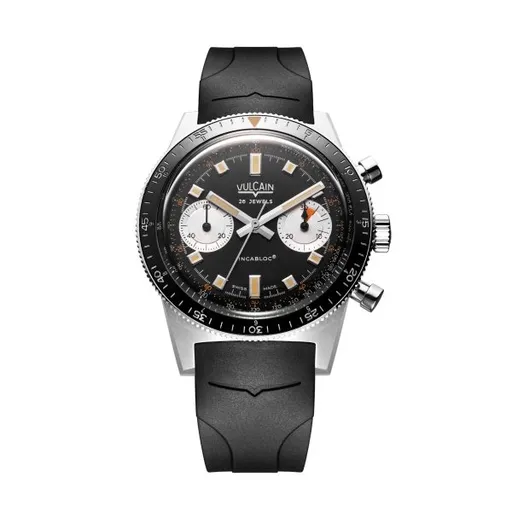 Vulcain Skindiver Chronograph Black - Vulcain Rubber