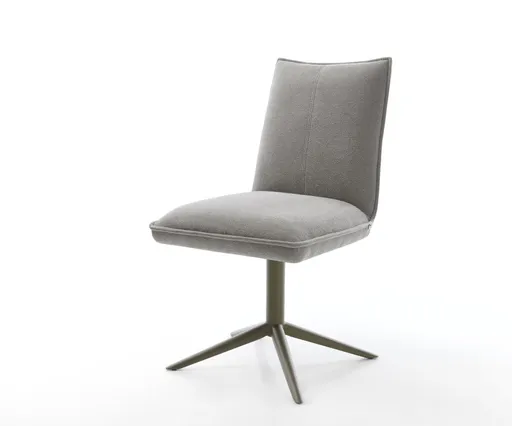 Jídelní židle Lelio-Flex tkanina Měkký šedá křížová podnož