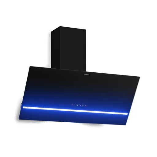 Klarstein Šikmý odsavač par Illuminosa | Režim odsávání a recirkulace | Minimalistický | 818 m³/h | 90 cm