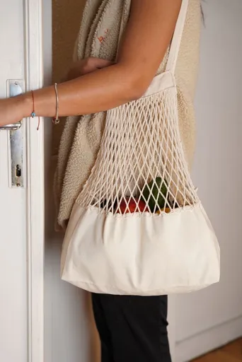 Net Bag File Big - Natural Beige