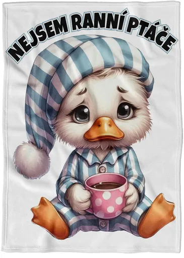 Deka Nejsem ranní ptáče (Podšití beránkem: NE)