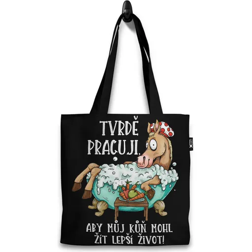 Taška Tvrdě pracuji pro koně