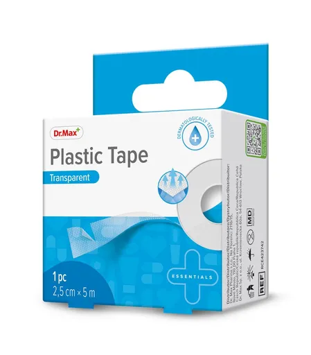 Dr. Max Plastic Tape Transparent 2,5 cm x 5 m 1 ks