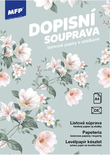 Dopisní papír barevný LUX 5+10 (Květy)