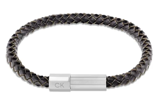 Calvin Klein Nadčasový kožený náramek pro muže Industrial Facets 35100047