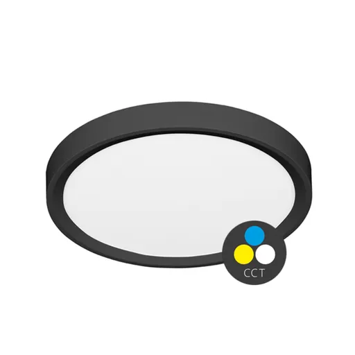 Ecolite LED svítidlo kruh 32W 40cm CCT 3840lm IP40 černý lem W007-CCT/32W/CR