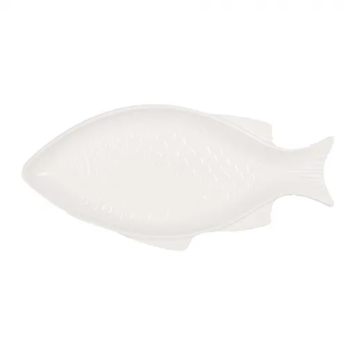 Bílá miska / talíř ve tvaru ryby Fish Bowl M - 29*14*3 cm / 150 ml Clayre & Eef