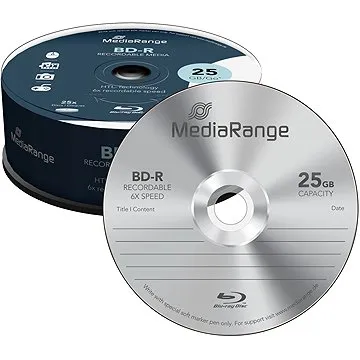 MEDIARANGE BD-R BLU-RAY 25GB 6x spindl 25ks (MR514)