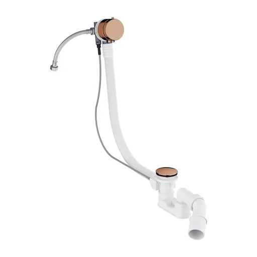 OMNIRES CGS sifon vanový přepadovo-odtokovo-napouštění, měď lesk. TK132-PLUS-3.76+64-SCP