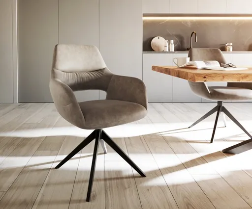 Otočná židle Yago-Flex s područkami křížová podnož široká černá