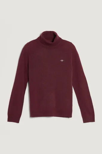 ROLÁK GANT EXTRAFINE LAMBSWOOL BLEND ROLLNECK PLUM WINE