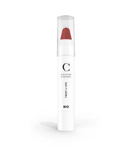 Couleur Caramel BIO Twist & Lips 401 Beige Red rtěnka v tužce 3 g