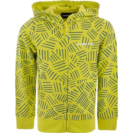 ALPINE PRO VELQO Dětská mikina, světle zelená, velikost 104-110