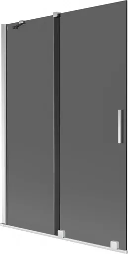 MEXEN/S Velar dvoukřídlá posuvná vanová zástěna 120 x 150, grafit, chrom 896-120-000-41-01