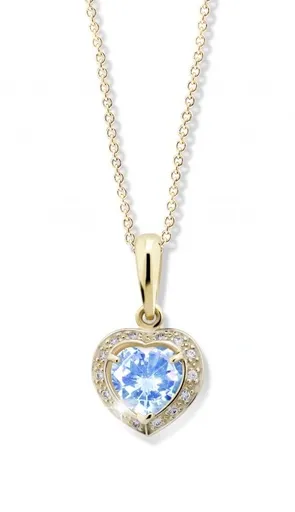 Cutie Jewellery Blyštivý přívěsek ze žlutého zlata se zirkony Z6308-1810-40-70-X-1