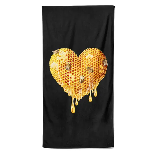 Osuška Srdce z plástve (Velikost osušky: 100x170cm)