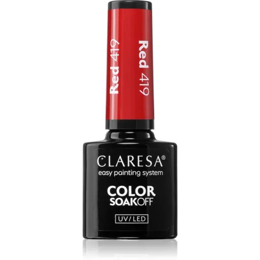 Claresa SoakOff UV/LED Color Warm Feelings gelový lak na nehty odstín Red 419 5 g
