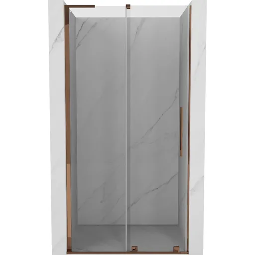 MEXEN/S Velar L posuvné sprchové dveře 110, transparent, růžové zlato 871-110-003-01-60