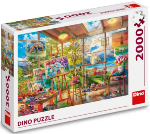 Puzzle Malířský ateliér 2000 dílků - -