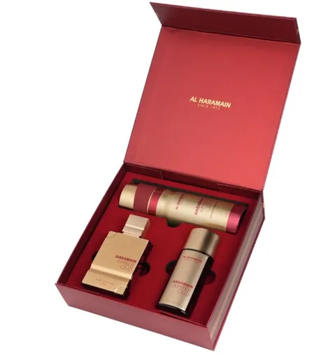 Al Haramain Amber Oud Ruby Edition - EDP 75 ml + EDP 30 ml + deodorant ve spreji 200 ml
