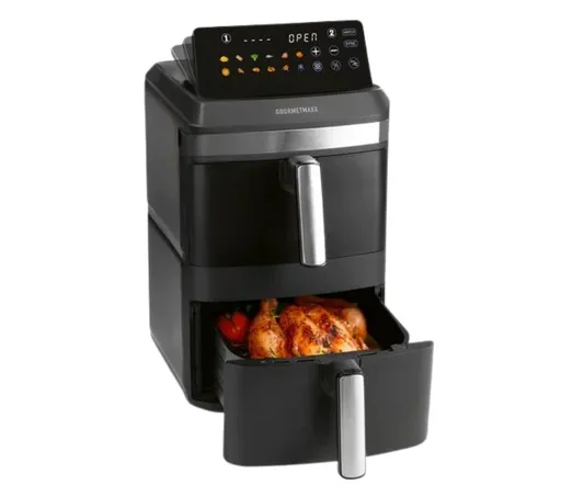GourmetMaxx Vertikální horkovzdušná fritéza s dvojitou komorou FryUp XL 16818