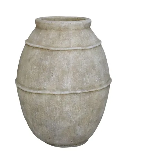 Béžová antik dekorační terakotová váza Lourdes - Ø 52*72 cm 65098400