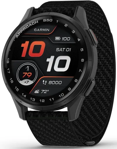 Garmin Approach® S50 Slate, nylonový řemínek Black ComfortFit 010-03010-00