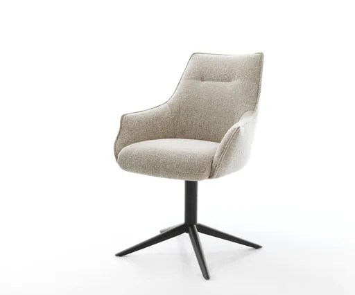 Jídelní židle Alja-Flex s područkami látka Měkký béžová křížová