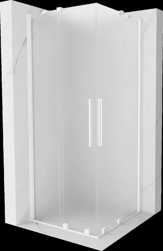 MEXEN/S Velar Duo sprchový kout, posuvné dveře 90 x 90, dekor, bílá 871-090-090-32-20