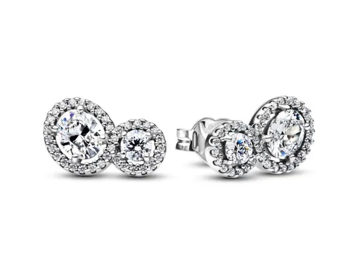 Pandora Stříbrné náušnice Objímající aureola Timeless 293774C01